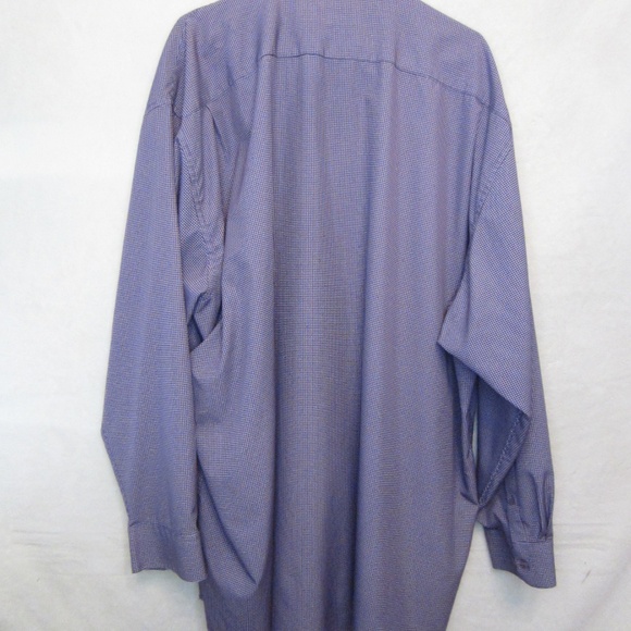 Shaquille O'Neal XLG Big Fit Cooling Stretch Purple Check Button Down Men's - Picture 2 of 5